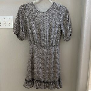 Elegant Black and White Patterned Dress